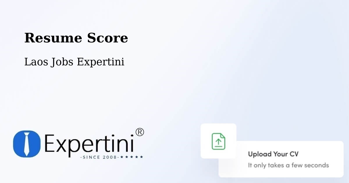 Resume Score & Job Description Match Tool – Pakse - Laos Jobs Expertini